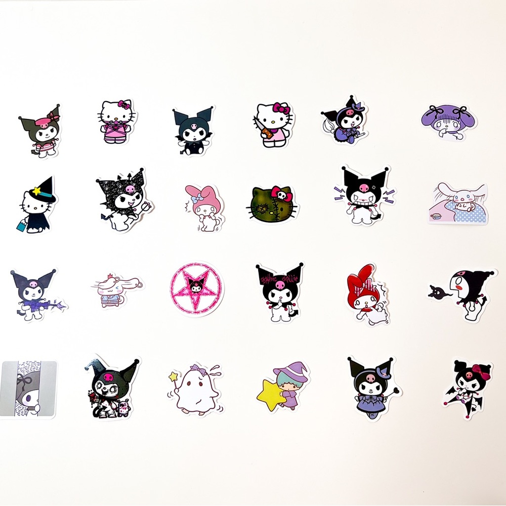 Sanrio Horror Goth Halloween Vinyl Waterproof Stickers Set ~ Adults Only